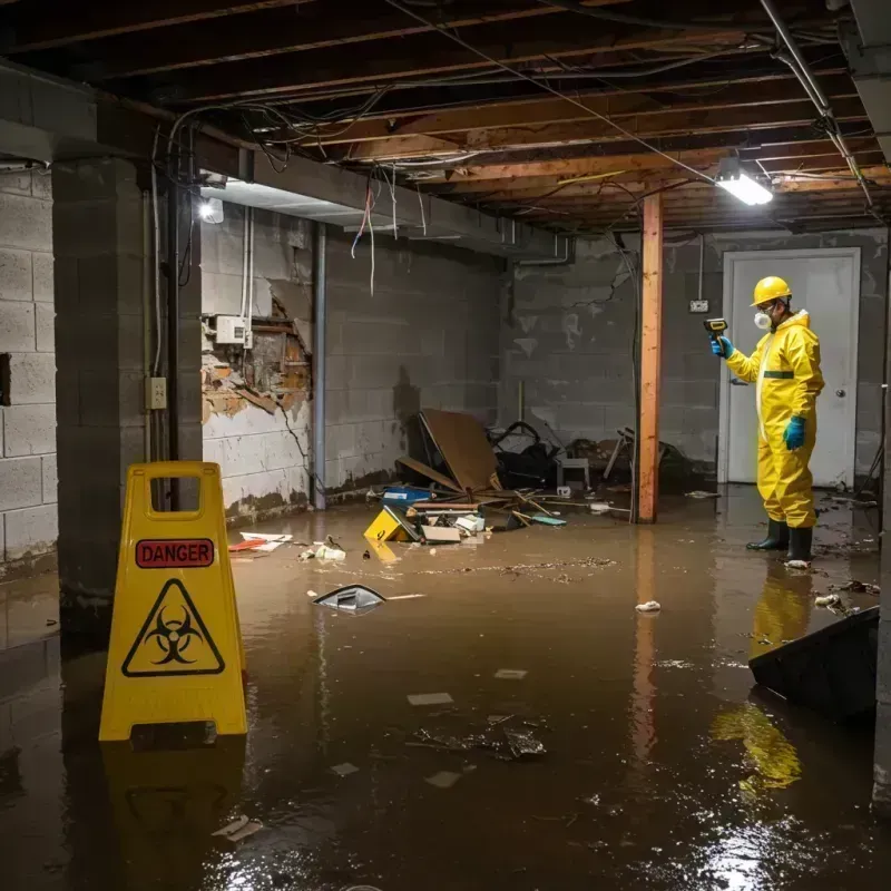 Flooded Basement Electrical Hazard in Windsor, PA Property